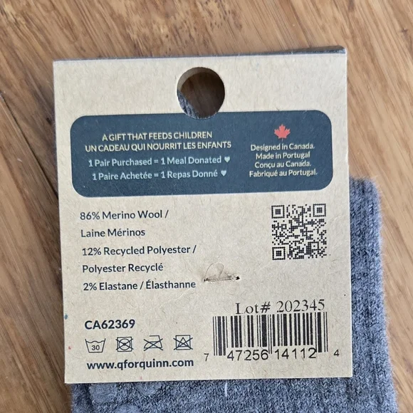 Q For Quinn Toddler Merino Wool Socks - Picture 3 of 3